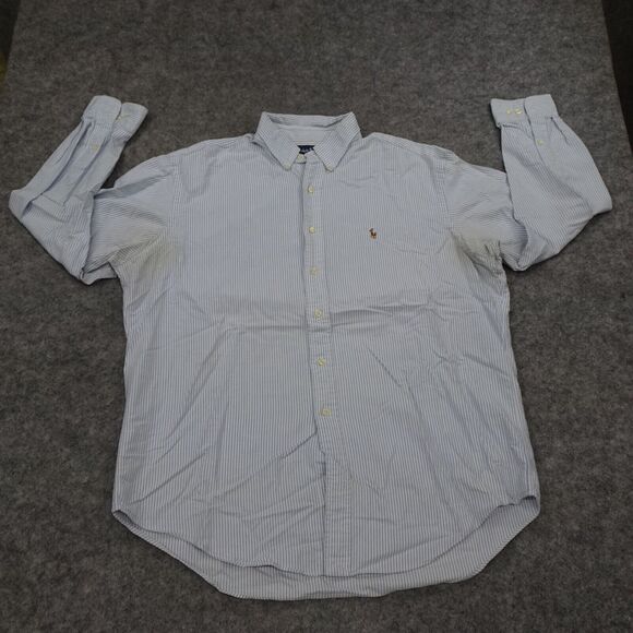 Polo Ralph Lauren Other - Vintage Polo Ralph Lauren Button Up Shirt Mens 16.5 34 Blue Regular Fit Striped